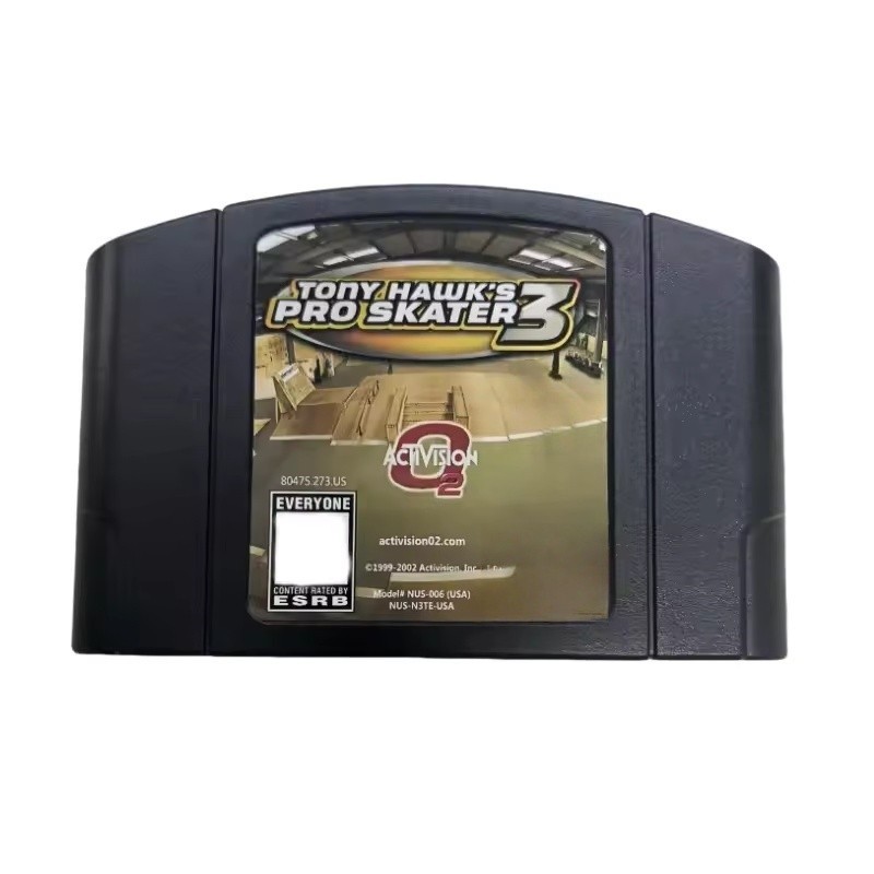 Tony Hawk's Pro Skater 3 for N64 Game Cartridge Retro Game Tested Tony Hawk's Pro Skater 3 for N64 Game Cartridge Retro Game Tested