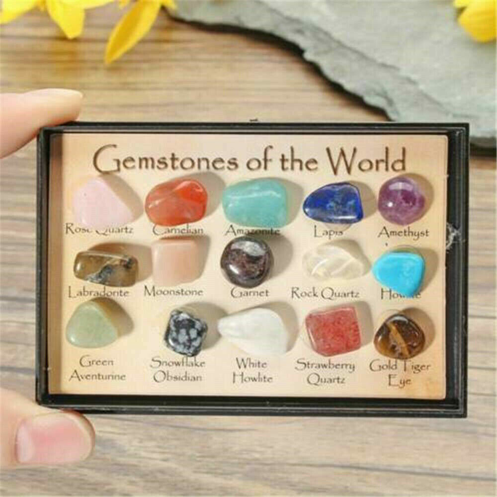 Set of 24x Rare Healing Crystal Natural Gemstone Reiki Chakra Collection Stone ~
