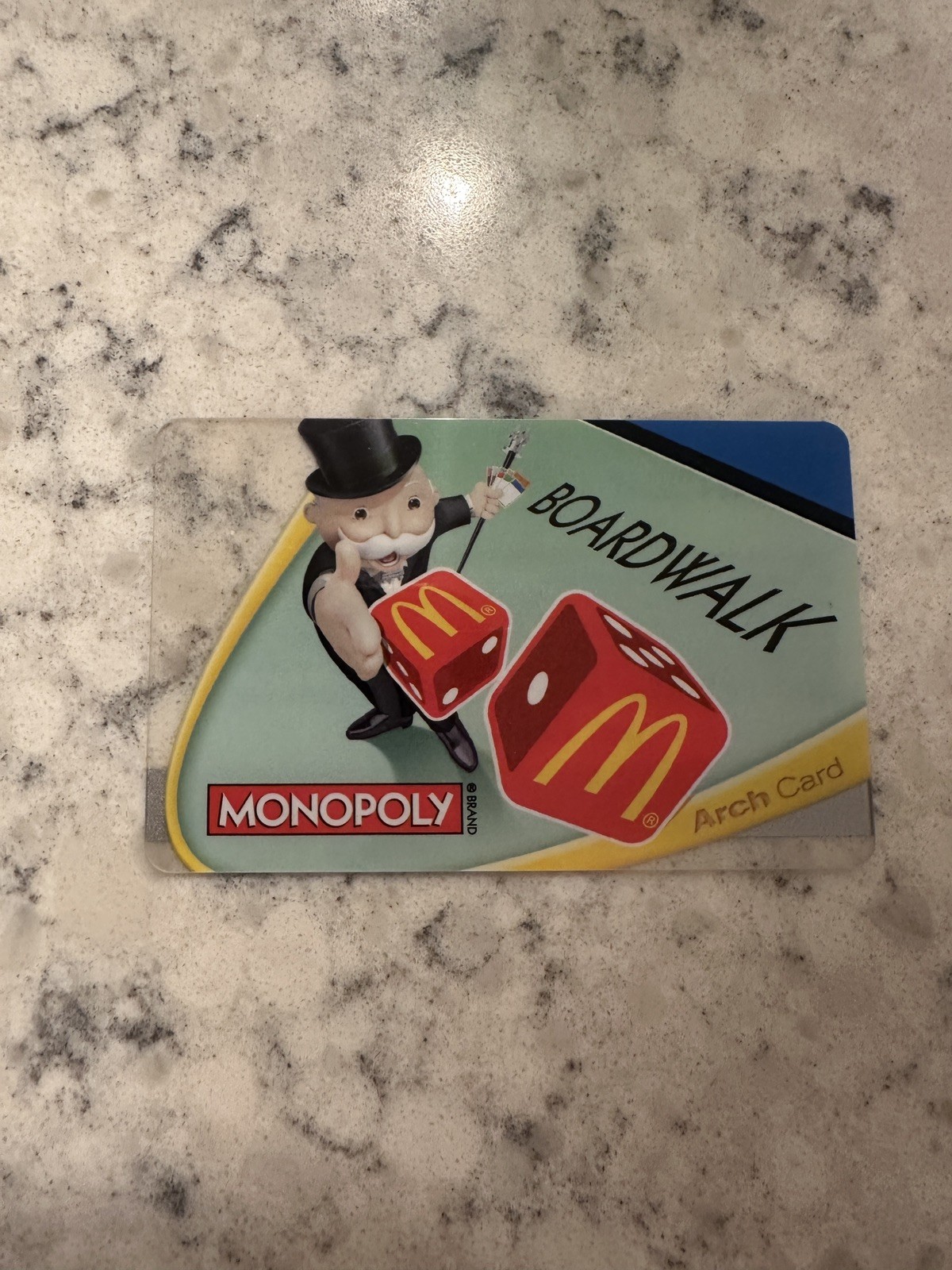 2010 McDonald's Monopoly Boardwalk Arch Gift Card - inactive and unused. 2010 McDonald's Monopoly Boardwalk Arch Gift Card - inactive and unused.