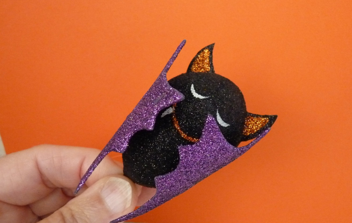 Halloween Pier 1 Upside Down Bat Ornament Glittery Halloween Pier 1 Upside Down Bat Ornament Glittery