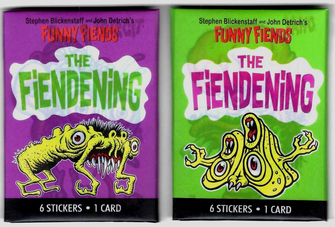 FUNNY FIENDS SERIES 2 THE FIENDING BOTH VARIATION PACKS ALA TOPPS UGLY STICKERS FUNNY FIENDS SERIES 2 THE FIENDING BOTH VARIATION PACKS ALA TOPPS UGLY STICKERS