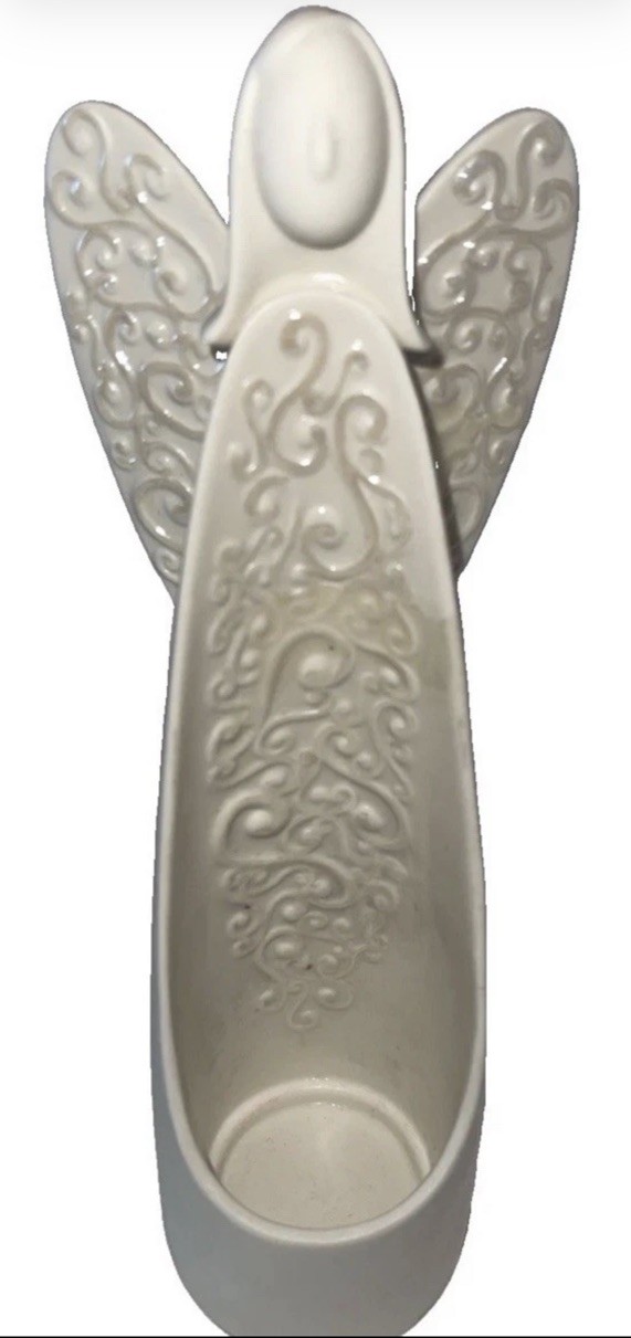 PartyLite nice Angel Votive / Tea Lite Candle Holder Porcelain 9" tall PartyLite nice Angel Votive / Tea Lite Candle Holder Porcelain 9" tall