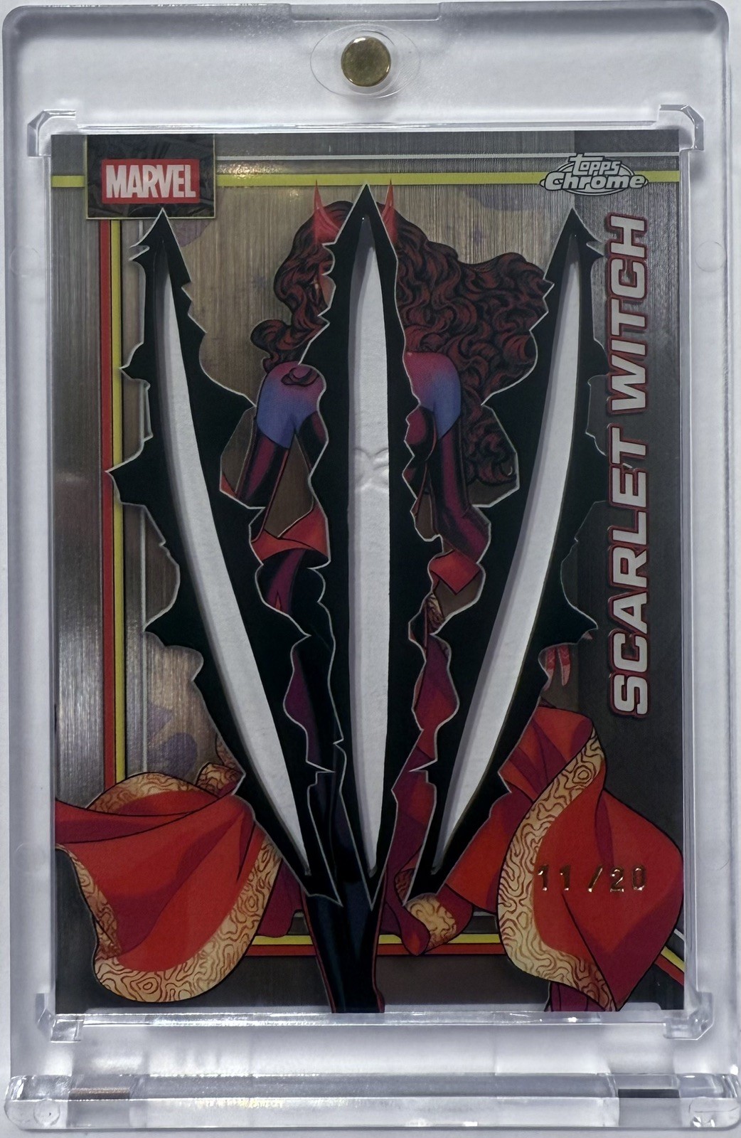 2026 Topps Chrome Marvel Scarlet Witch /20 Claw Clawed Variations Case Hit 2026 Topps Chrome Marvel Scarlet Witch /20 Claw Clawed Variations Case Hit