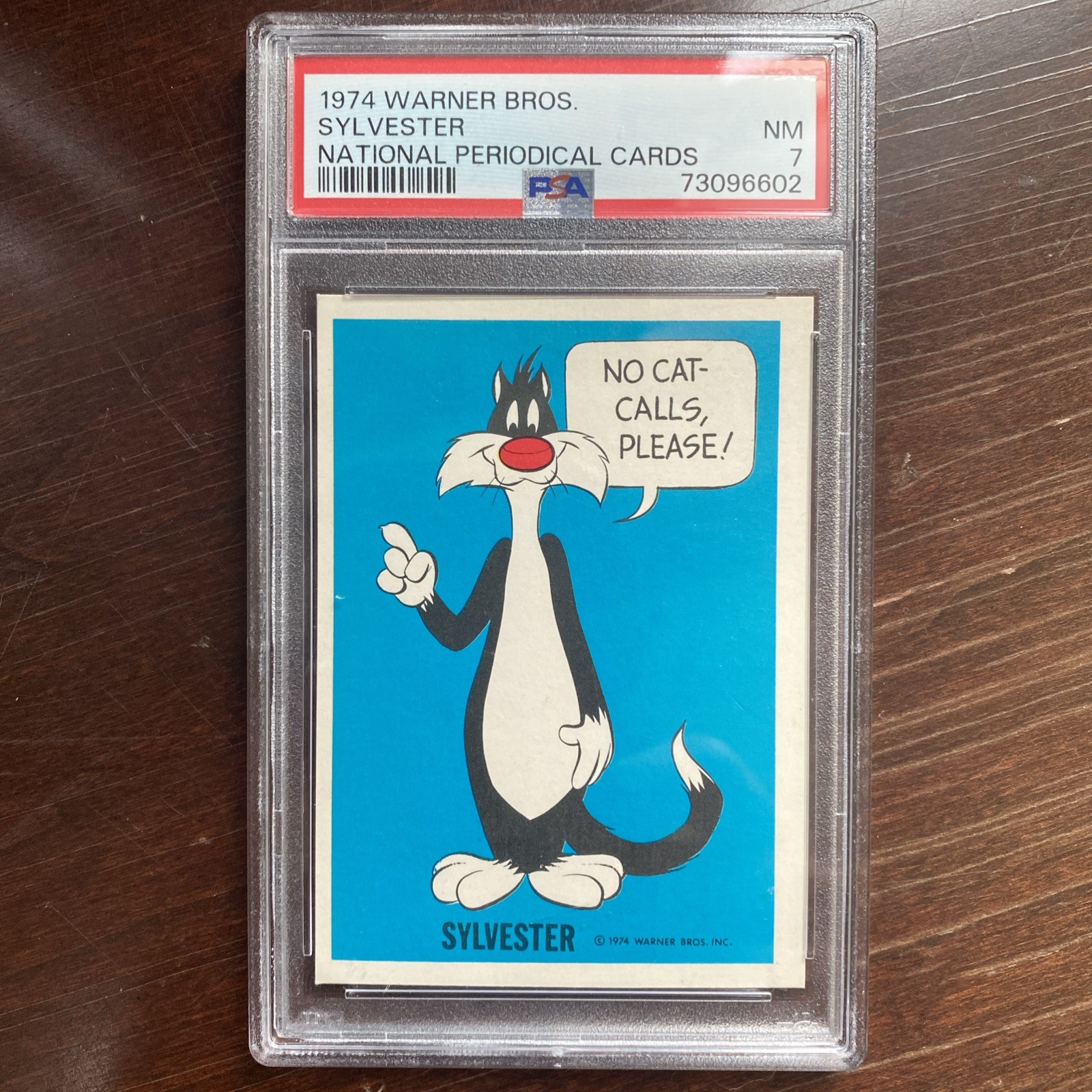 1974 PSA 7 Warner Bros. Sylvester National Periodical Card Wonder Bread 1974 PSA 7 Warner Bros. Sylvester National Periodical Card Wonder Bread