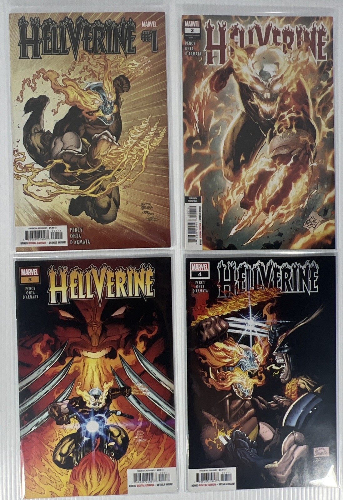 Hellverine #1-4 Complete Set Marvel 2024 NM 1st Prints Wolverine Ghost Rider Hellverine #1-4 Complete Set Marvel 2024 NM 1st Prints Wolverine Ghost Rider