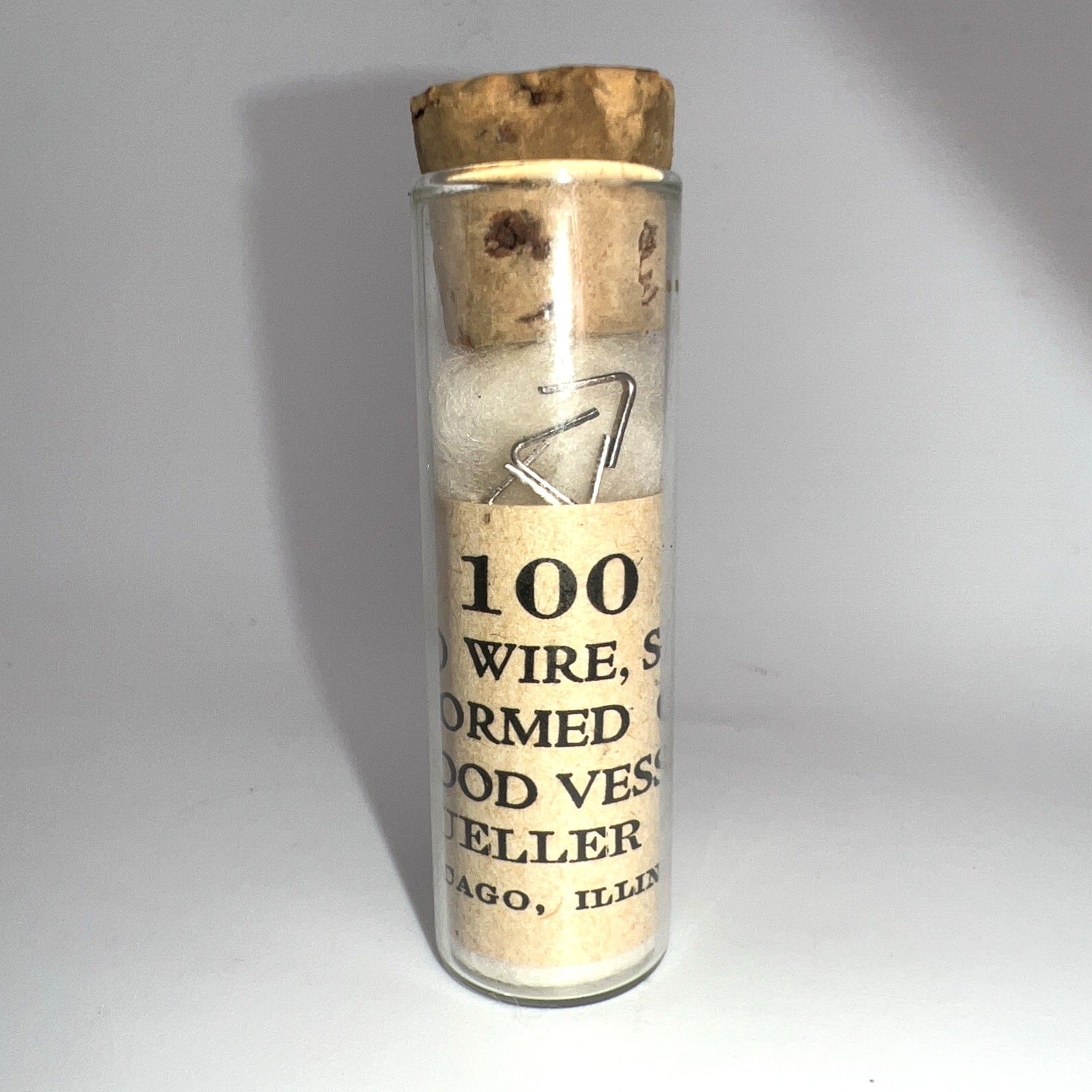 Vintage V. Mueller and Co. 100 Silver Wire Pre Formed Blood Vessel Clips Vials Vintage V. Mueller and Co. 100 Silver Wire Pre Formed Blood Vessel Clips Vials