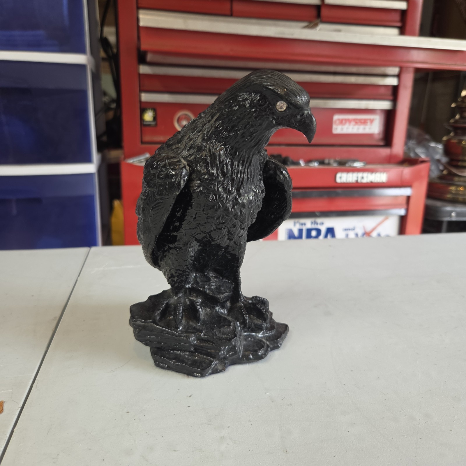 Vintage Eagle Statue Hand Carved From Real Coal 8in Tall Pennsylvania Hard Coal Vintage Eagle Statue Hand Carved From Real Coal 8in Tall Pennsylvania Hard Coal