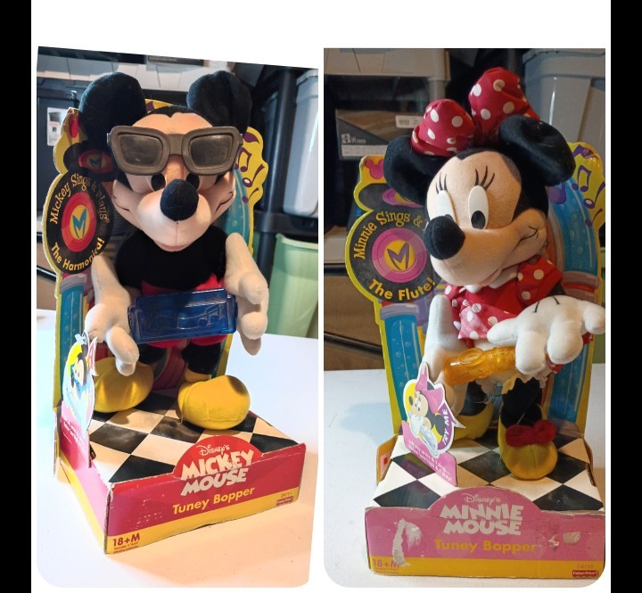 Disney's Mickey And Minnie TUNEY BOPPER Plush Musical Toy by Fisher Price New Disney's Mickey And Minnie TUNEY BOPPER Plush Musical Toy by Fisher Price New
