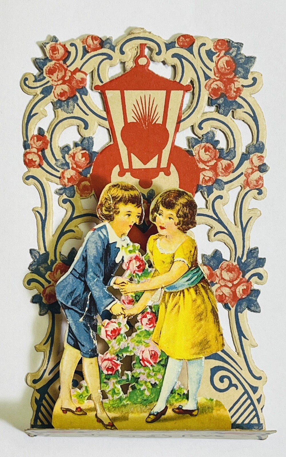 Vintage Valentines Card Stand Up Pop Up Card Early 1900s