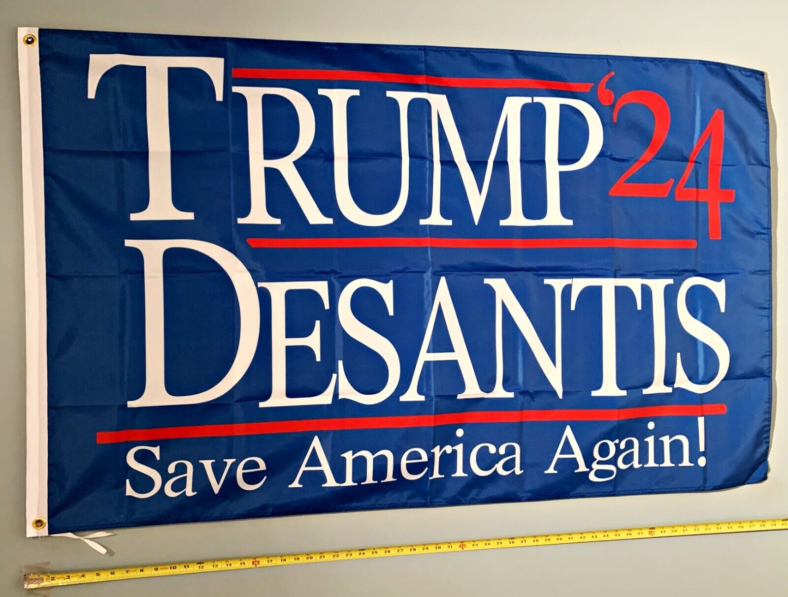 Donald Trump FLAG  USA SELLER Ron Desantis Save Blue 2024 USA Sign 3x5\'