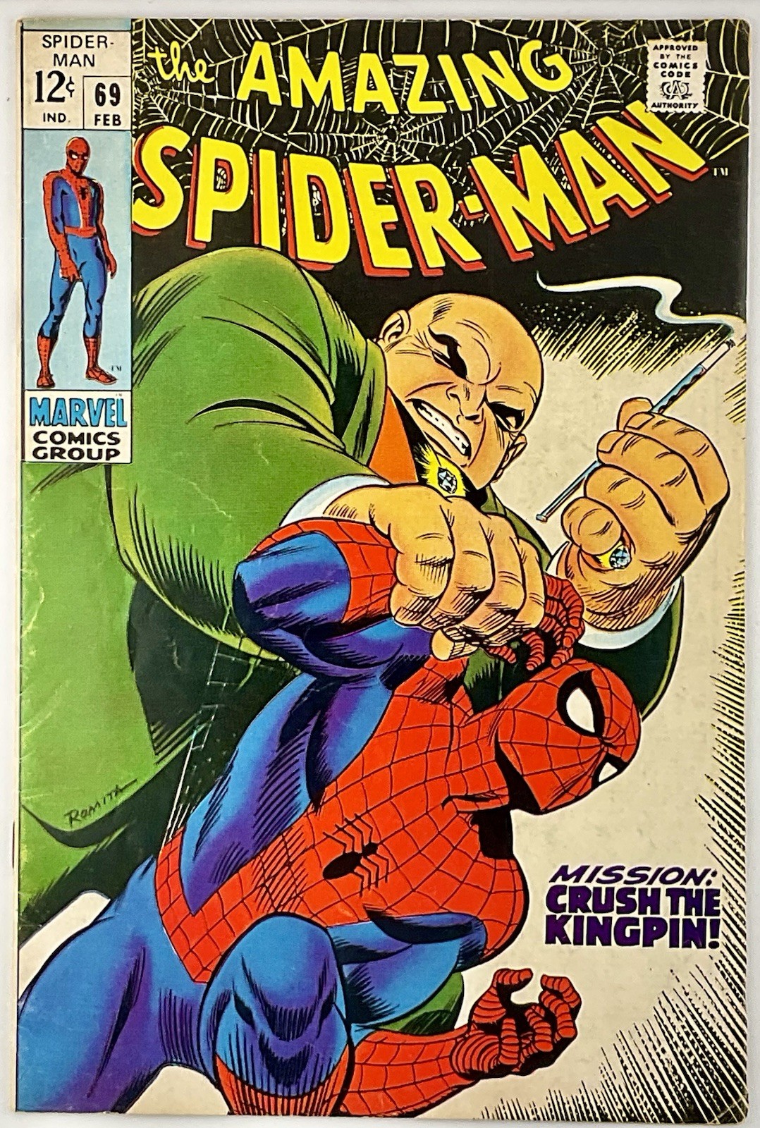 #69 Amazing Spider-Man Marvel Kingpin John Romita Silver Age VG/FN Comic