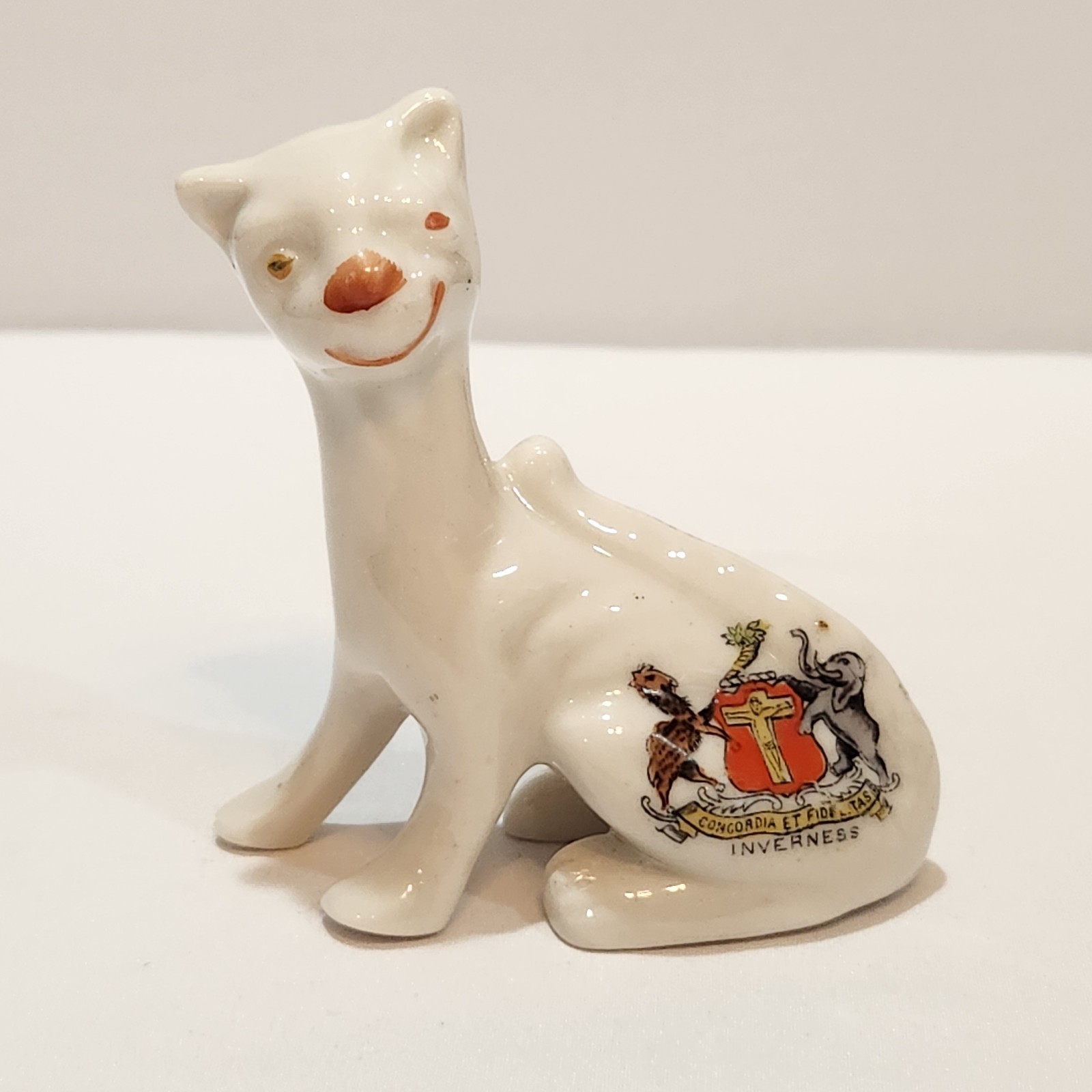 Antique Crested Cheshire Cat Inverness Scotland Concordia et Fidelitas Souvenir Antique Crested Cheshire Cat Inverness Scotland Concordia et Fidelitas Souvenir
