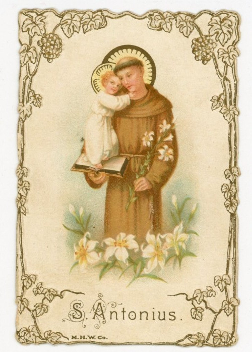 1880s-90s Saint Antonius M.H.W. Co Religous Card F220 1880s-90s Saint Antonius M.H.W. Co Religous Card F220