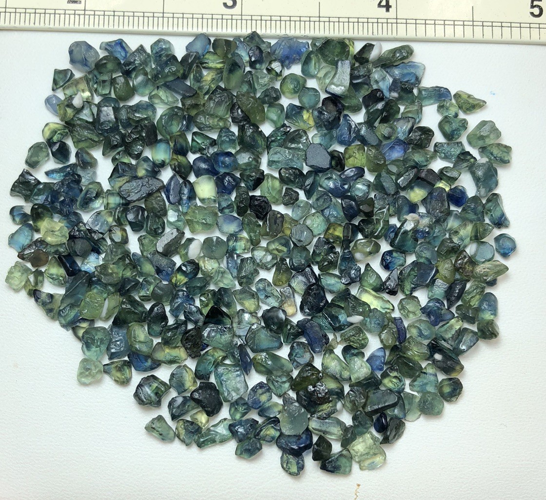 26 Gram /Rough Teal Bicolor Sapphire From Africa Mine, Ready For MM Size Cutting