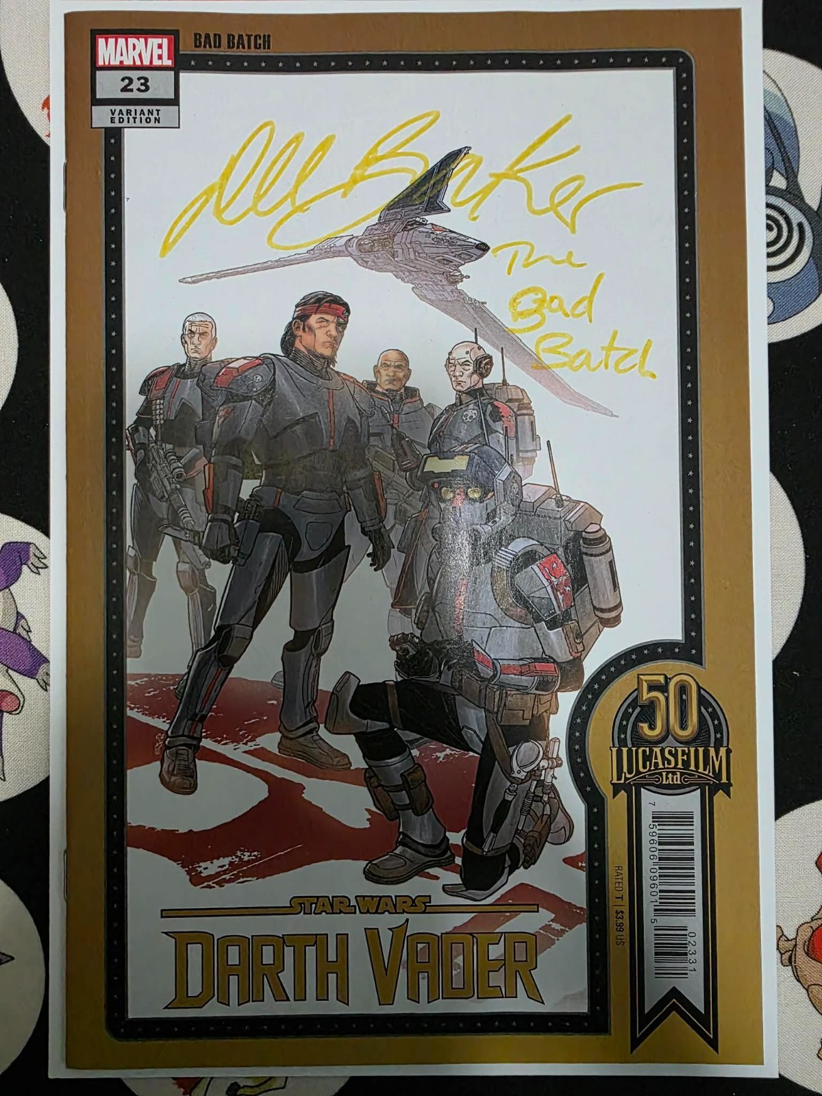 Star Wars Darth Vader 23 Variant Bad Batch Signed Dee Bradley Baker