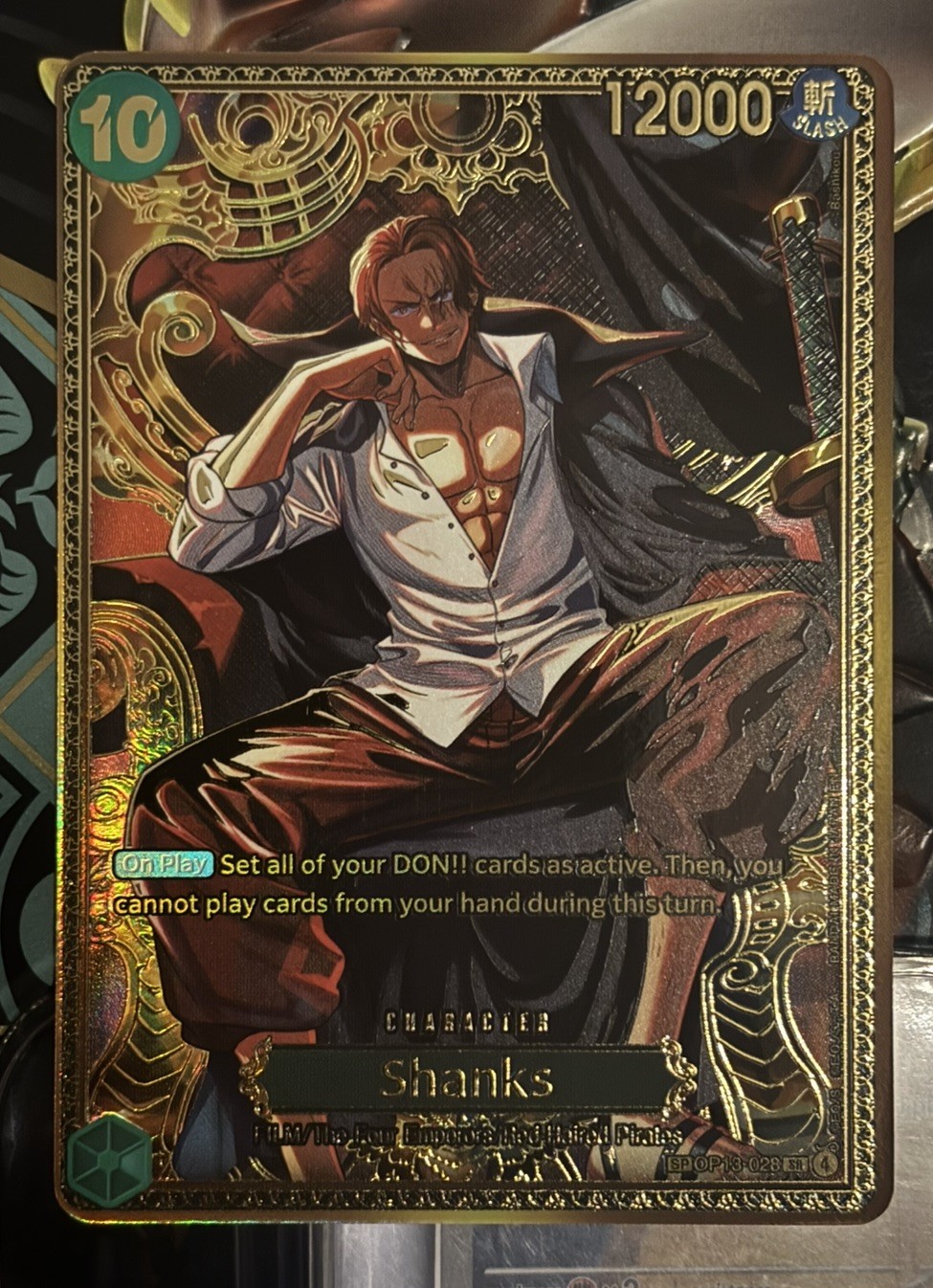 One Piece Card Game Shanks OP13-028 SP Super Rare Alt Art Foil One Piece Card Game Shanks OP13-028 SP Super Rare Alt Art Foil