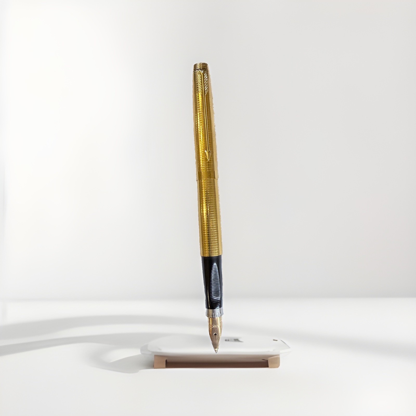  Vintage 60s Parker 75 Insignia Cisele USA 14K Gold Nib Gold Filled Fountain Pen