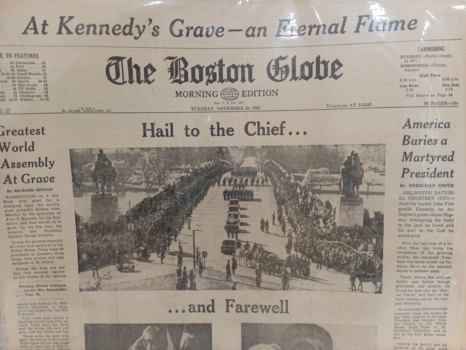 Great JFK President John F. Kennedy ASSASSINATION Headline 1963 Old Newspaper