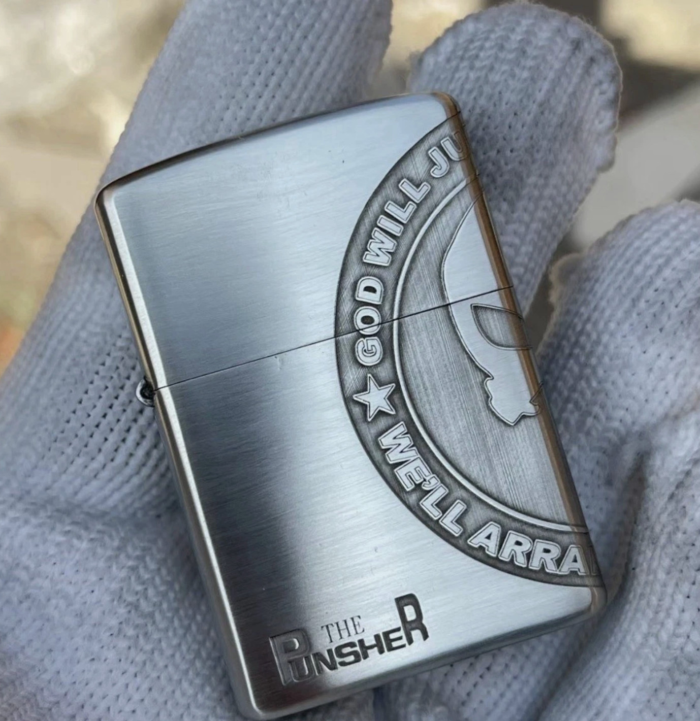 Zippo The Punisher Skull Lighter Silver 5-Sided Engraved Collectible w/ Box Zippo The Punisher Skull Lighter Silver 5-Sided Engraved Collectible w/ Box