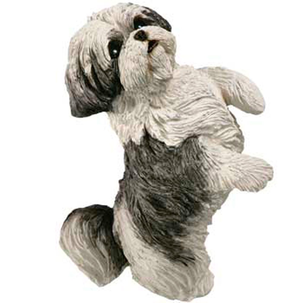Shih Tzu Figurine Hand Painted Gray Puppy Cut - Sandicast Shih Tzu Figurine Hand Painted Gray Puppy Cut - Sandicast