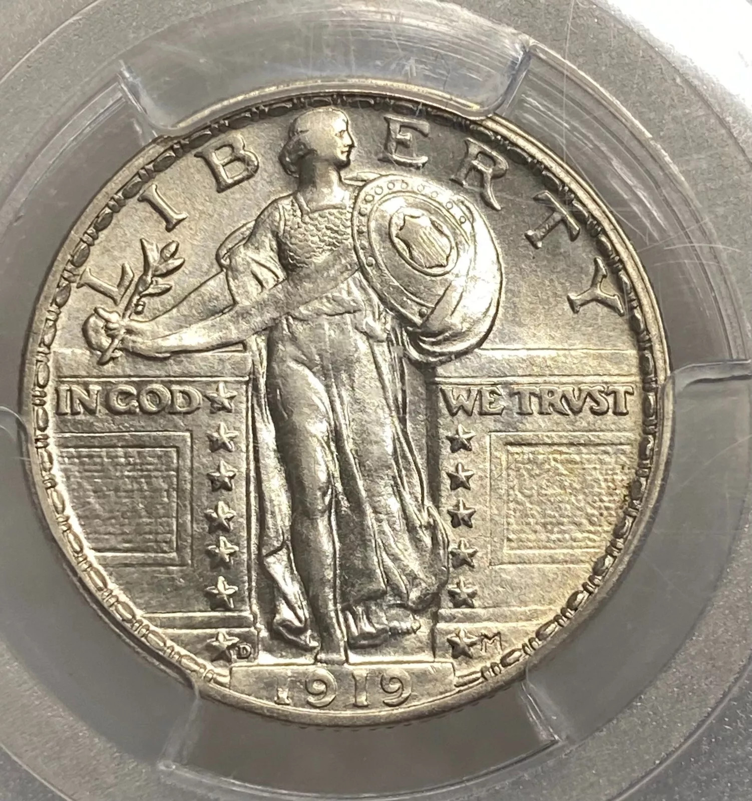 @1919-D Standing Liberty Quarter,RARE This Nice, Choice Unc++ Key Date @1919-D Standing Liberty Quarter,RARE This Nice, Choice Unc++ Key Date