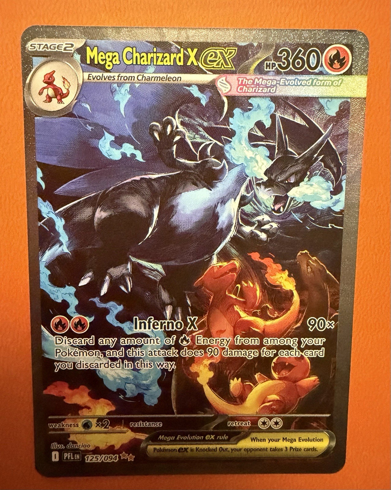 Pokémon TVG Mega Charizard X EX 125/094 PFL Plantasmal Flames SIR Pokémon TVG Mega Charizard X EX 125/094 PFL Plantasmal Flames SIR