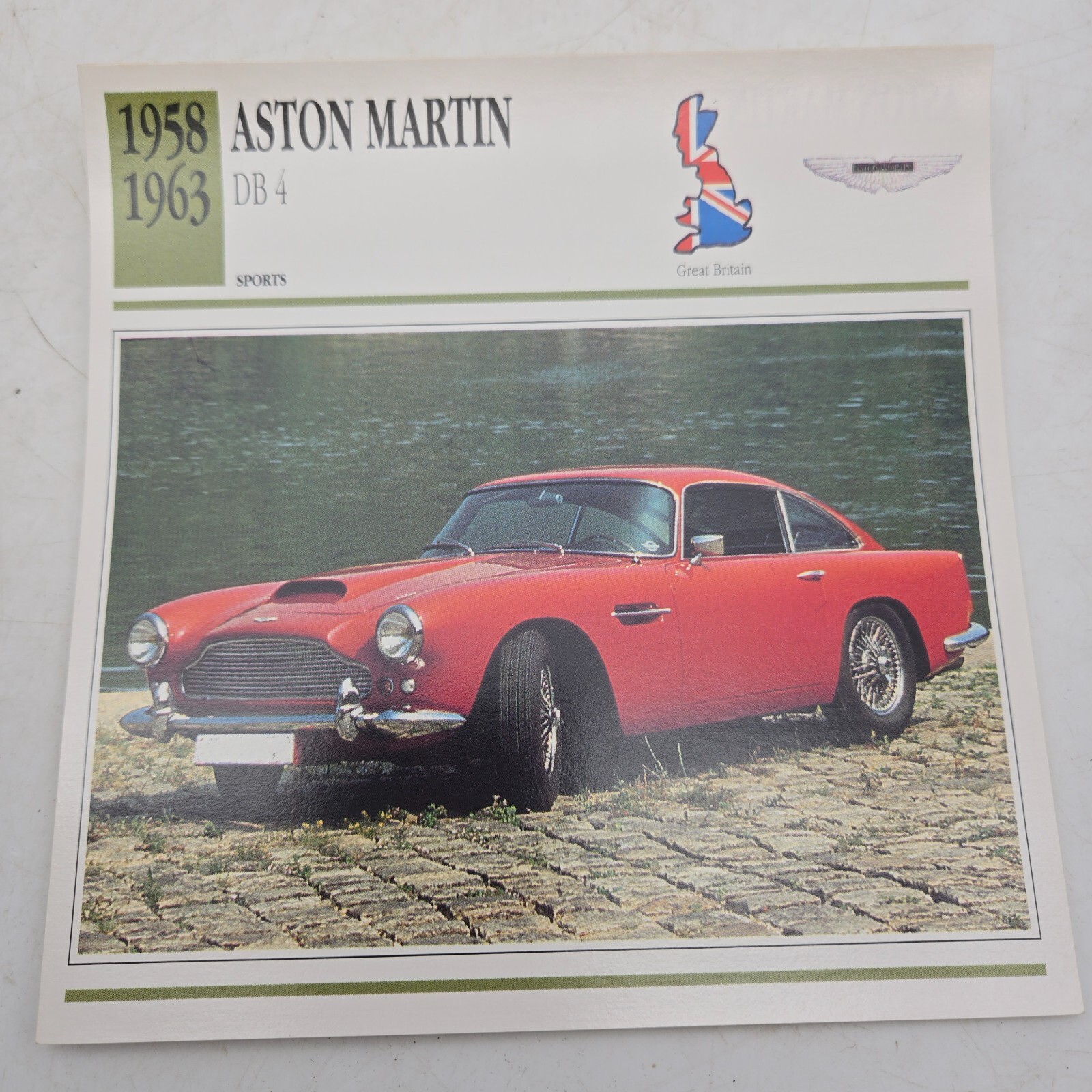 1958 1963 Aston Martin DB 4 Sport Classic Cars Collectors Club Card 90s VTG 1958 1963 Aston Martin DB 4 Sport Classic Cars Collectors Club Card 90s VTG