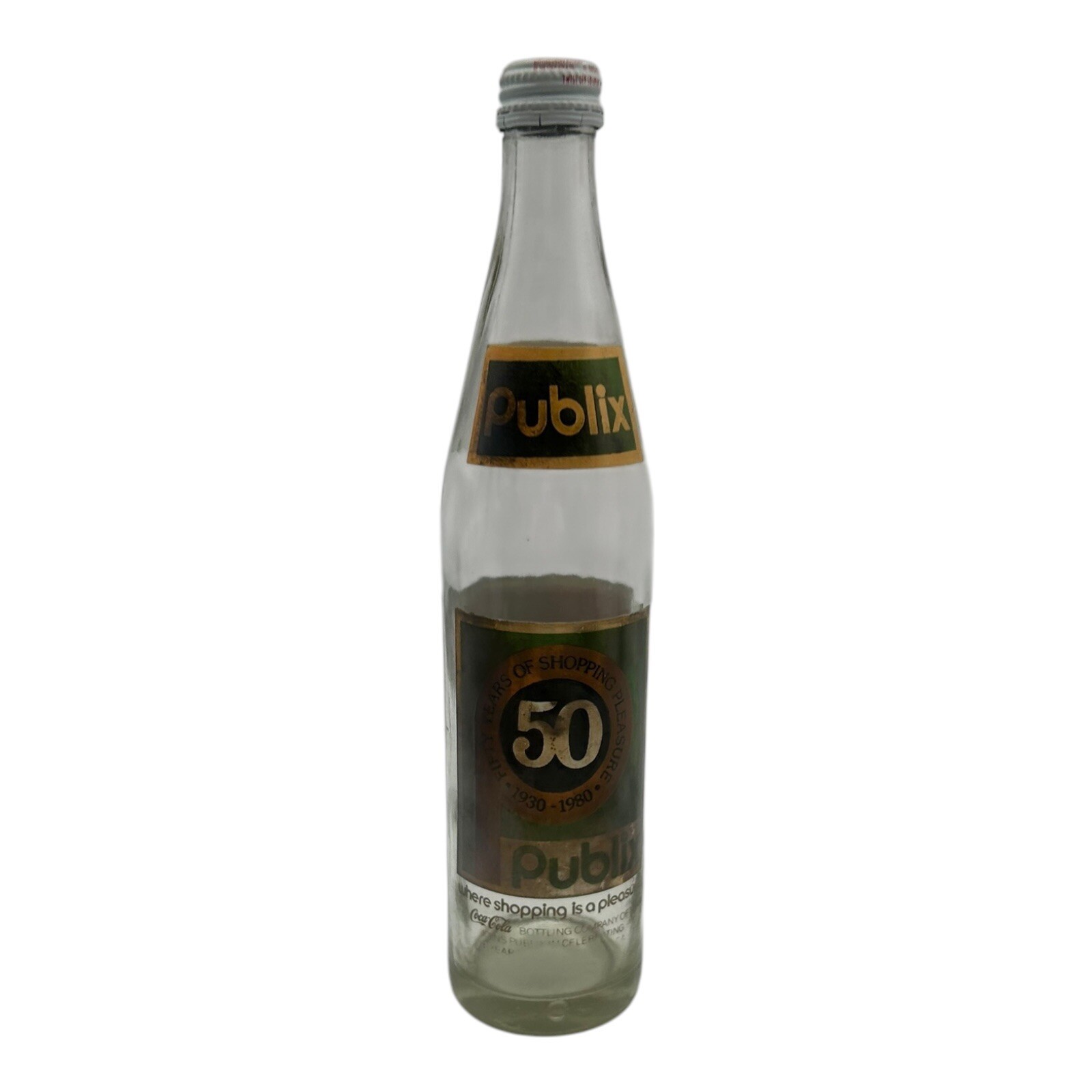 Vintage Antique Coca Cola Publix 50th Anniversary 1980 Edition Empty Vintage Antique Coca Cola Publix 50th Anniversary 1980 Edition Empty