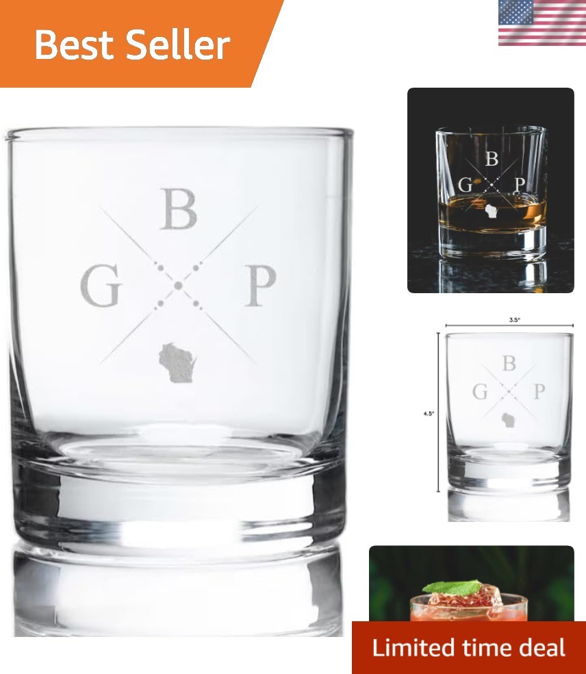Stylish 12oz Laser-Engraved Whiskey Glass - Perfect for Bourbon and Cocktails Stylish 12oz Laser-Engraved Whiskey Glass - Perfect for Bourbon and Cocktails