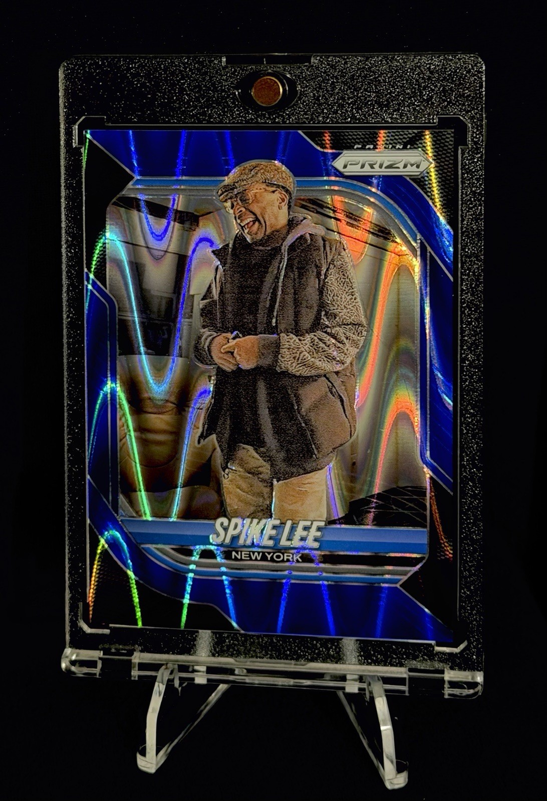 2025-26 Spike Lee Panini Prizm Basketball BLUE SESMIC Refractor #135 New York 2025-26 Spike Lee Panini Prizm Basketball BLUE SESMIC Refractor #135 New York