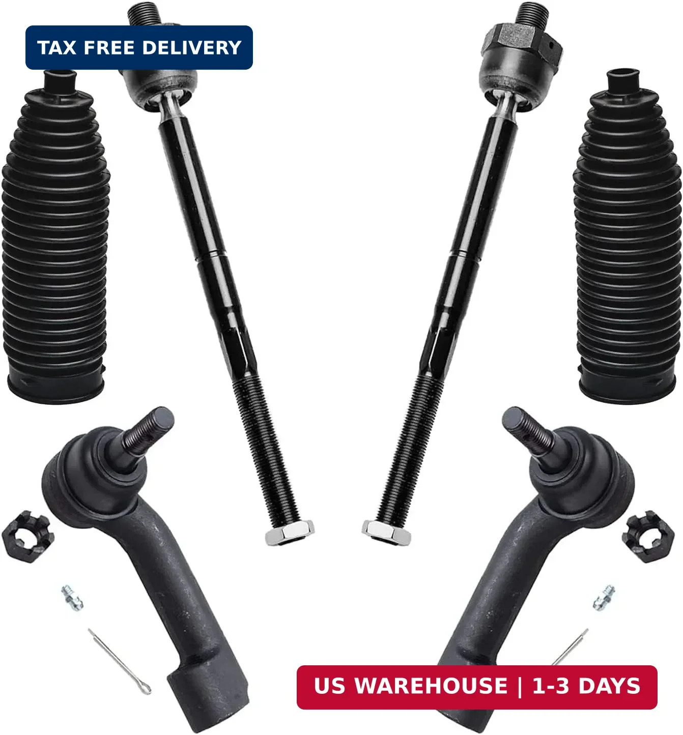 Front 6pc Tie Rods Kit for 2009-2014 Ford F-150 Front 6pc Tie Rods Kit for 2009-2014 Ford F-150