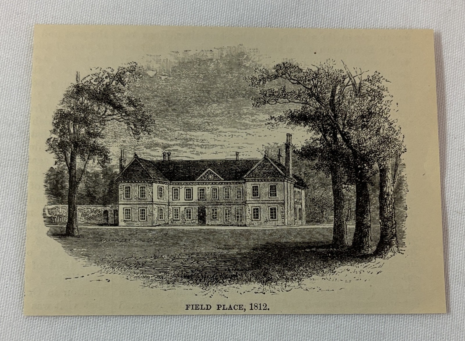 1887 magazine engraving ~ FIELD PLACE, 1812, England 1887 magazine engraving ~ FIELD PLACE, 1812, England