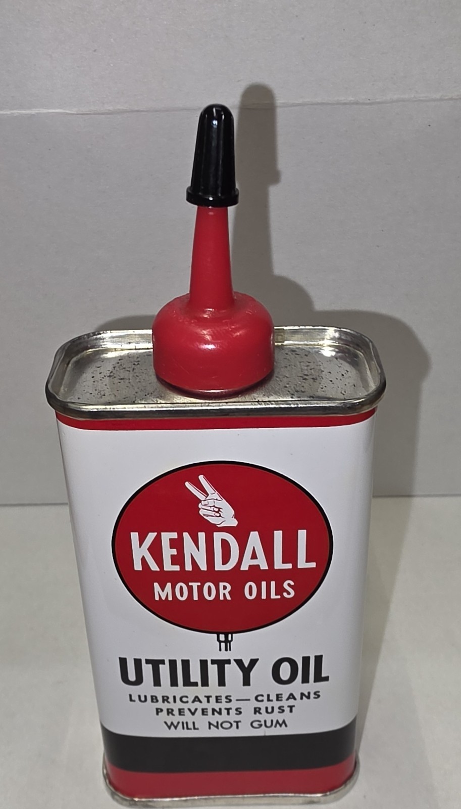 Vintage 50's-60's Kendall Utility Oil 4oz, Uncut Spout, Oiler, Near Mint Vintage 50's-60's Kendall Utility Oil 4oz, Uncut Spout, Oiler, Near Mint