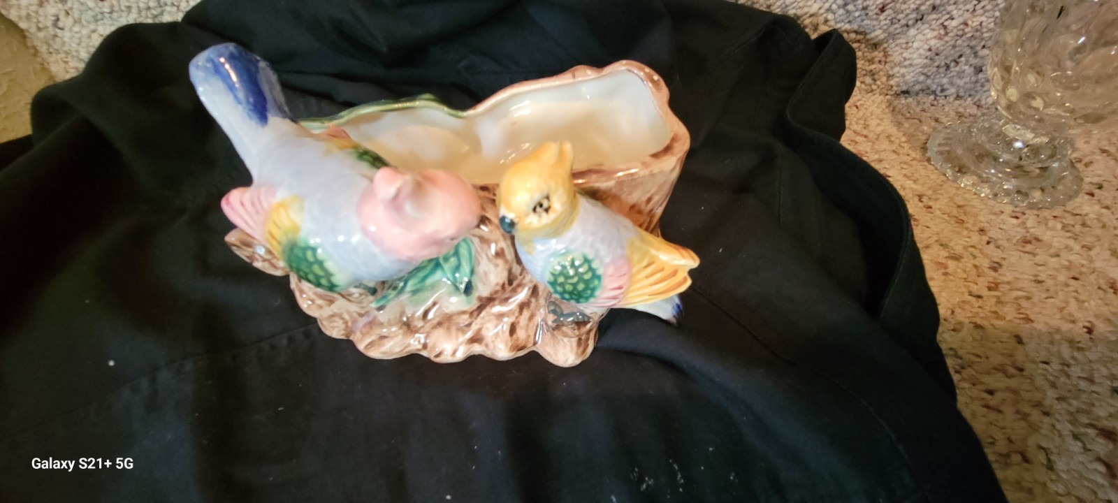Vintage Boho Chic Ceramic Parrot Cachepot Made in Occupied Japan 6 x 4 x 5 Vintage Boho Chic Ceramic Parrot Cachepot Made in Occupied Japan 6 x 4 x 5