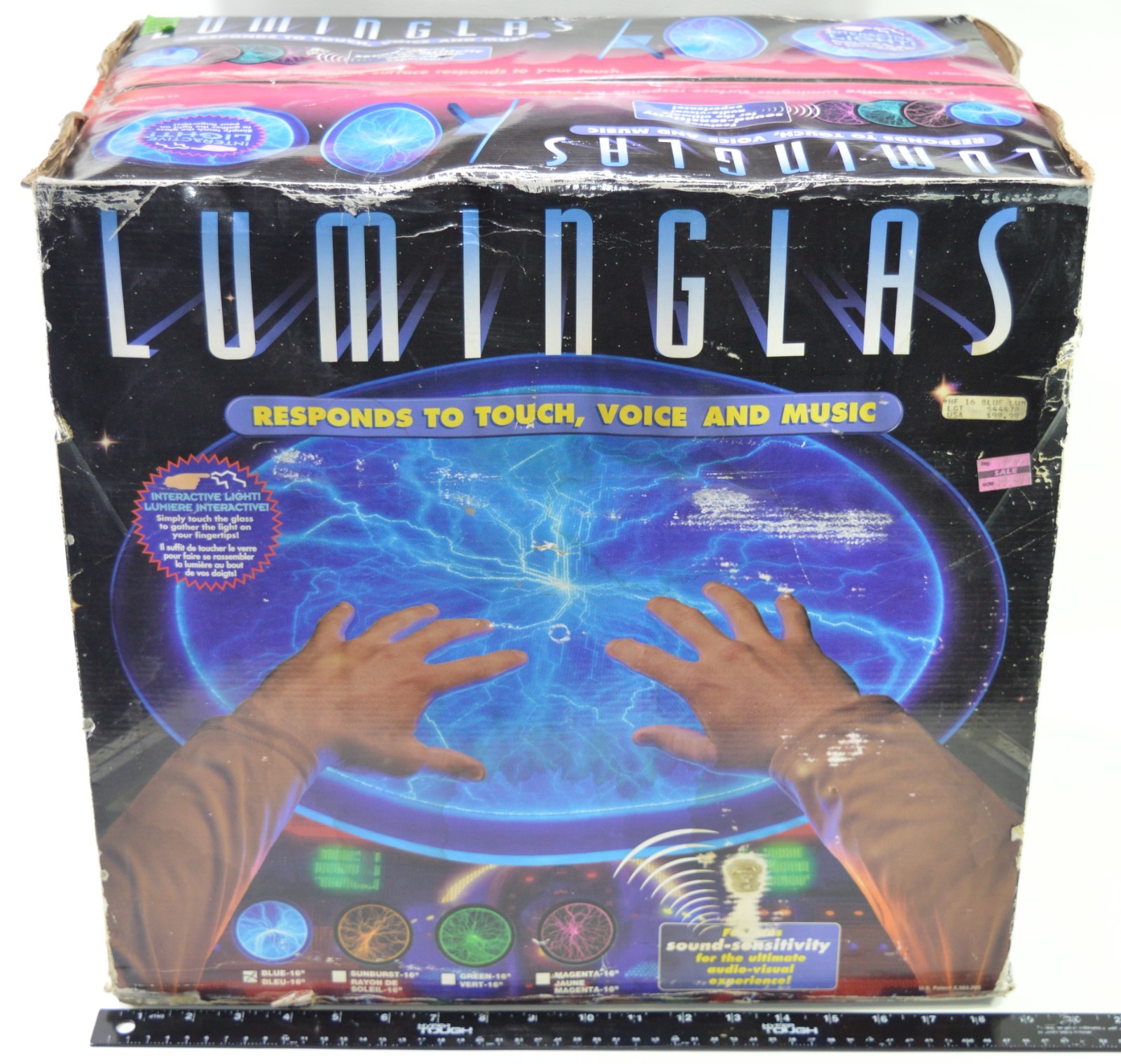 LUMINGLAS 16" Blue Rare Variant Motion/Sound Plasma Lightning Star Trek Plasmoid LUMINGLAS 16" Blue Rare Variant Motion/Sound Plasma Lightning Star Trek Plasmoid