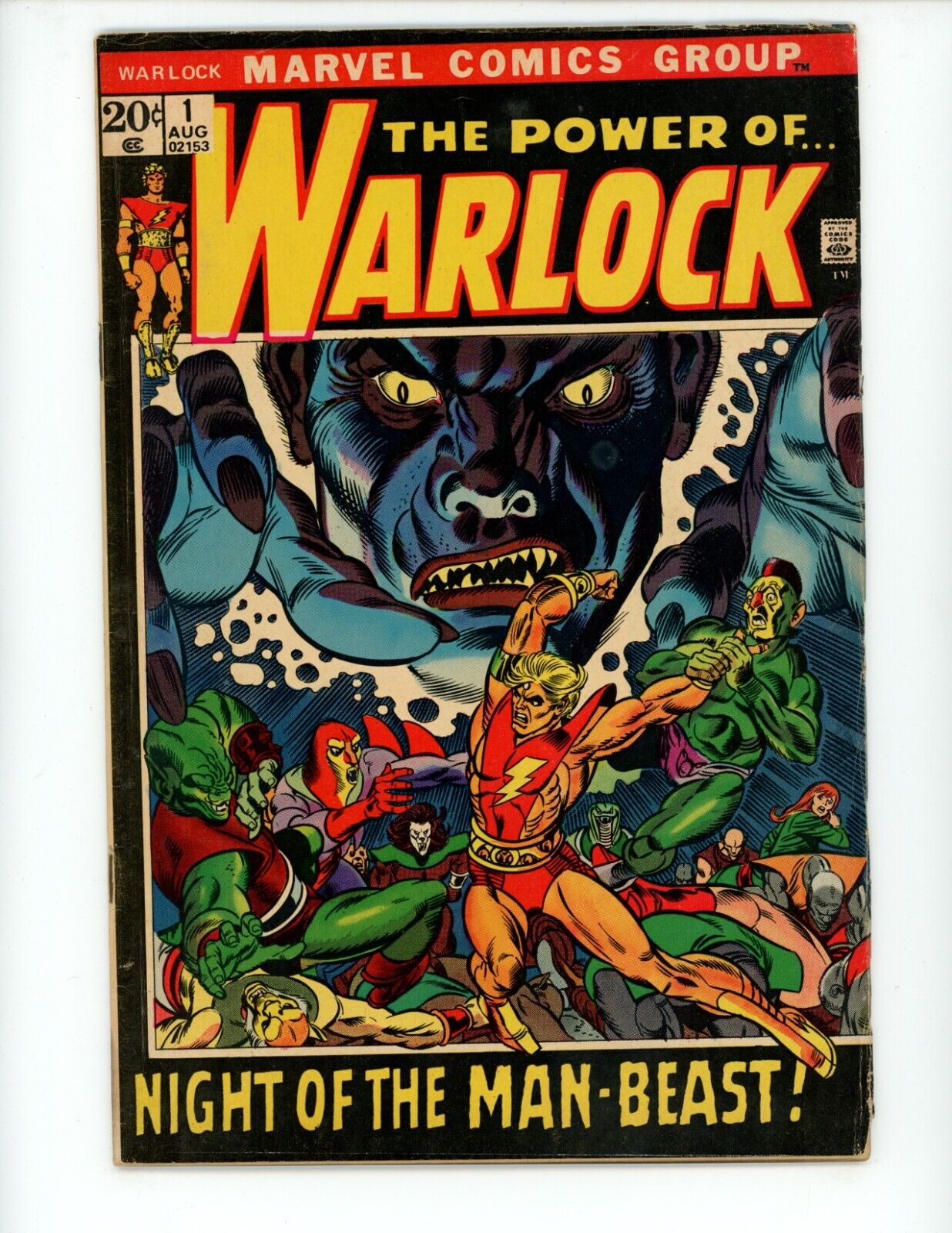 Warlock #1 1972 VG Origin Warlock Gil Kane Marvel Adam Comic Book Comics