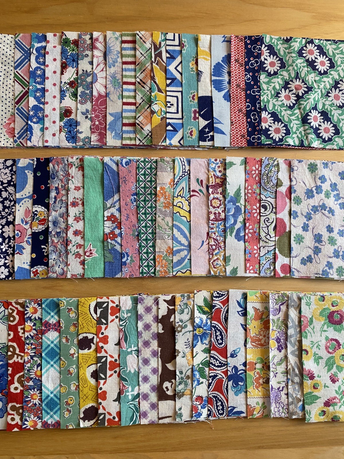 Vintage Feedsack and pre 1960s 36” Fabric Charms #531 Vintage Feedsack and pre 1960s 36” Fabric Charms #531