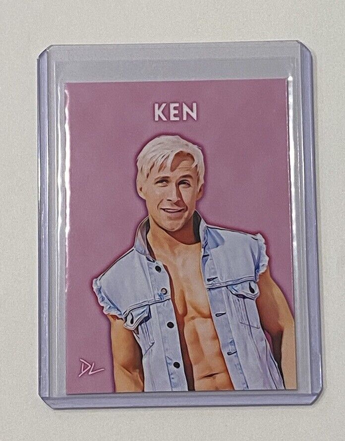 Ken Limited Edition Artist Signed “Barbie The Movie” Ryan Gosling Card 4/10