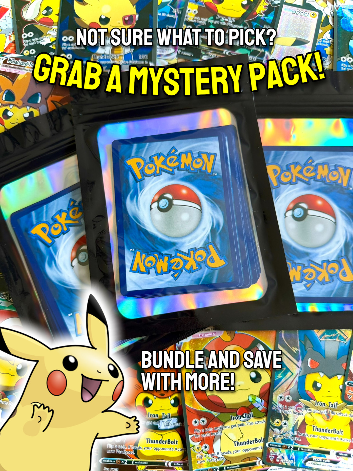 Pikachu Costume Cosplay Custom Trading Cards - CHOOSE YOUR CARDS - Holographic 