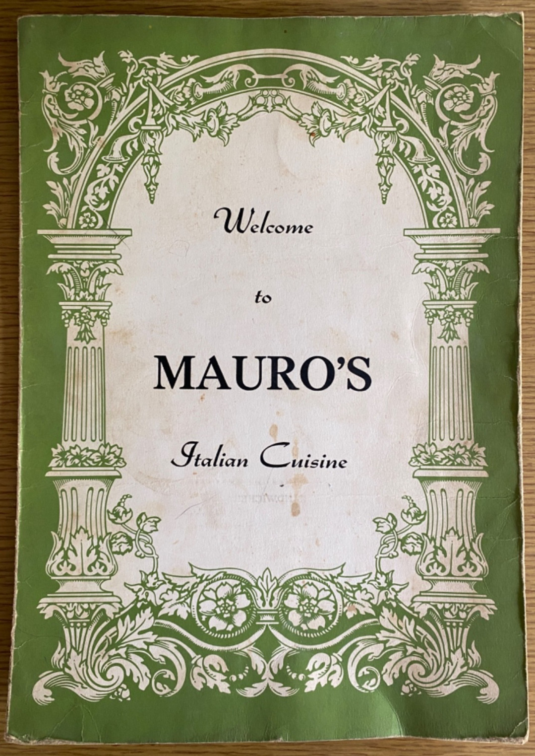 1967 MAURO'S ITALIAN CUISINE vintage restaurant menu STATEN ISLAND NEW YORK CITY 1967 MAURO'S ITALIAN CUISINE vintage restaurant menu STATEN ISLAND NEW YORK CITY