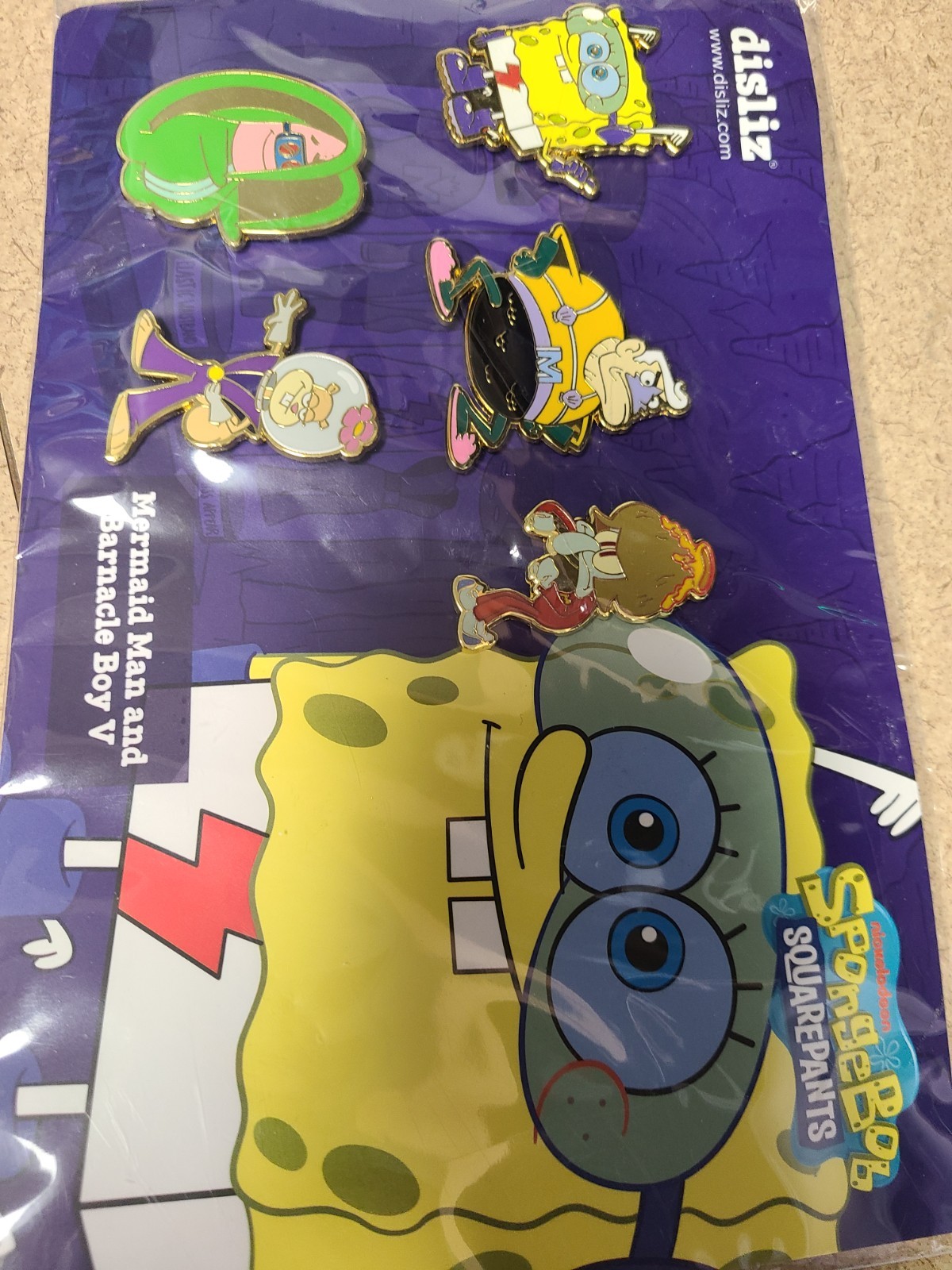 Nickelodean disliz Spongebob Squarepants Enamel Pin Set NIP