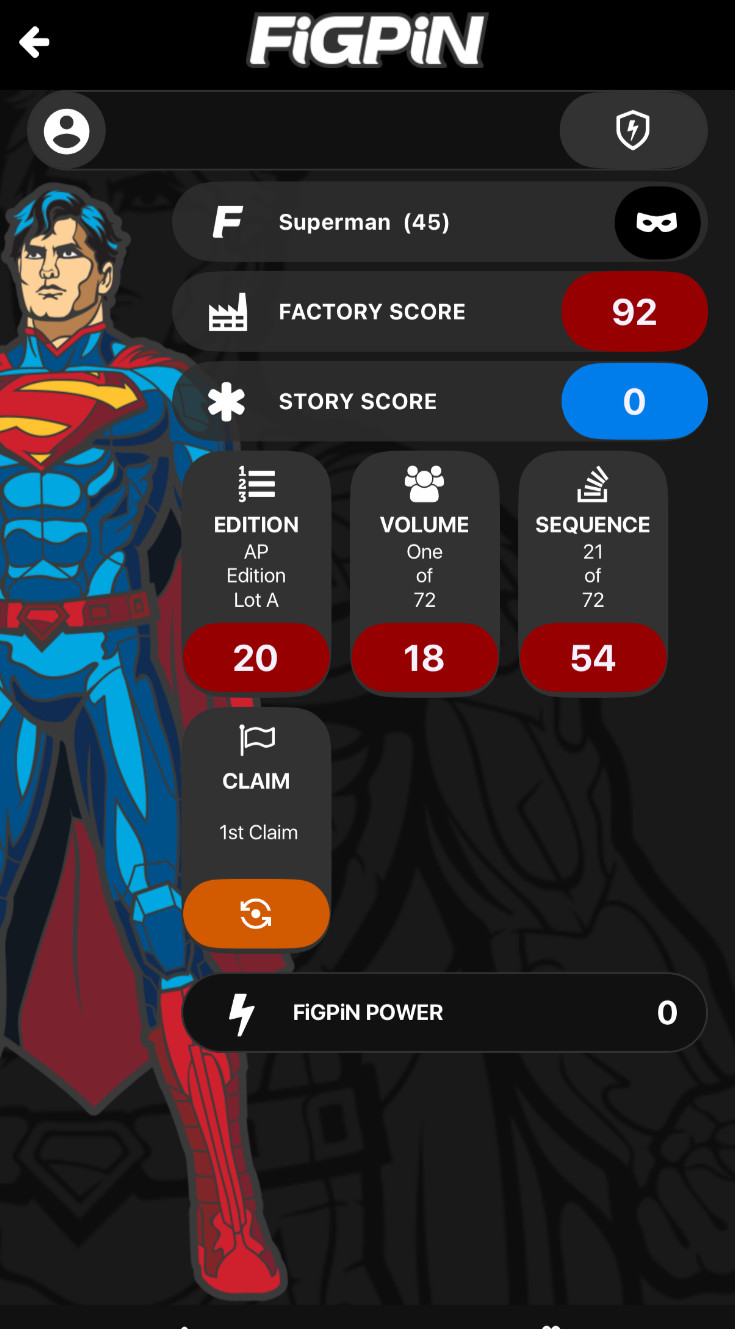 AP Figpin Superman #45 AP Figpin Superman #45