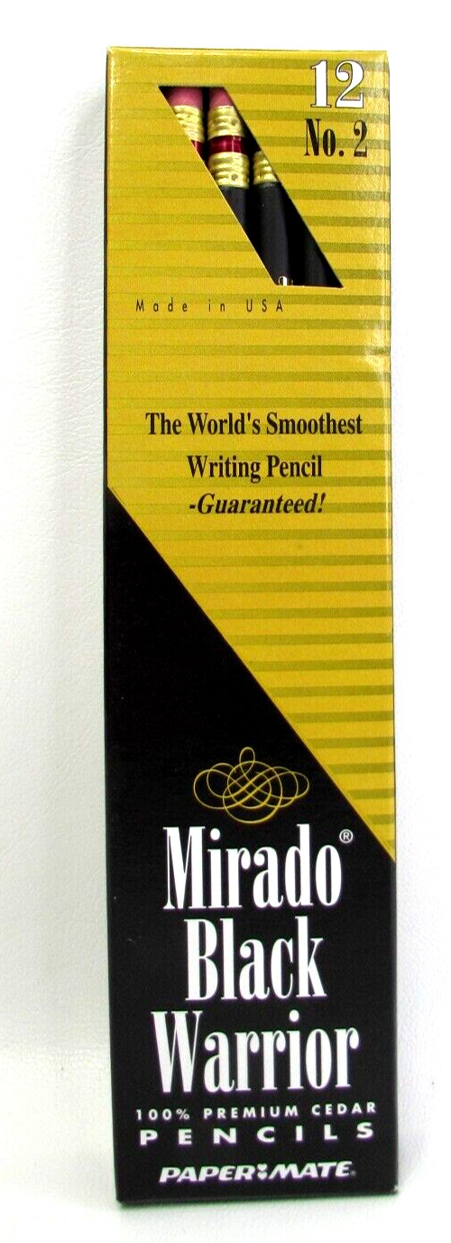 Papermate Mirado Black Warrior 12 No 2 Cedar Drawing Pencils 02254 NOS NIP Papermate Mirado Black Warrior 12 No 2 Cedar Drawing Pencils 02254 NOS NIP