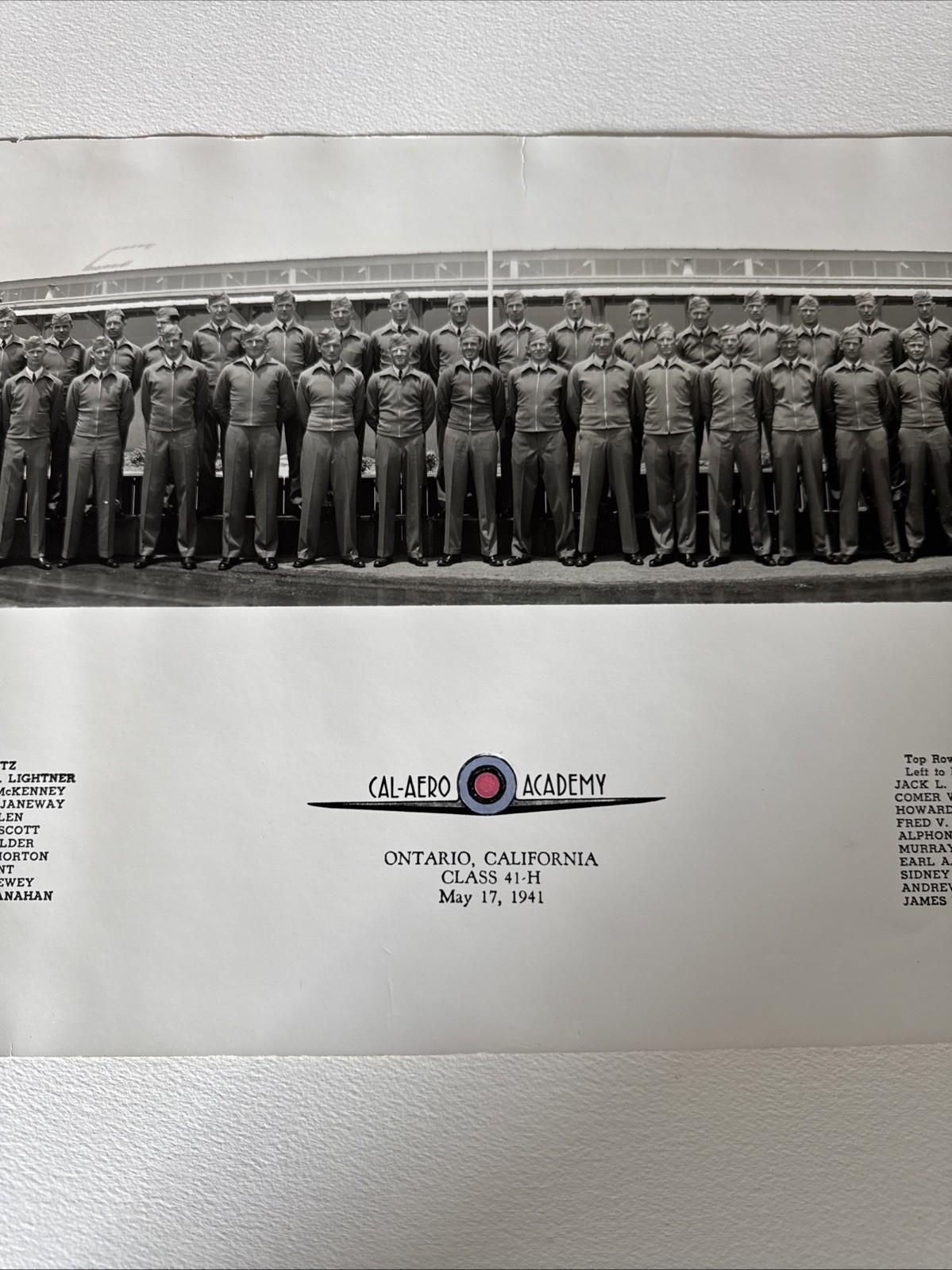 1941 Print Cal-Aero Academy Ont. CA 1941 Print Cal-Aero Academy Ont. CA