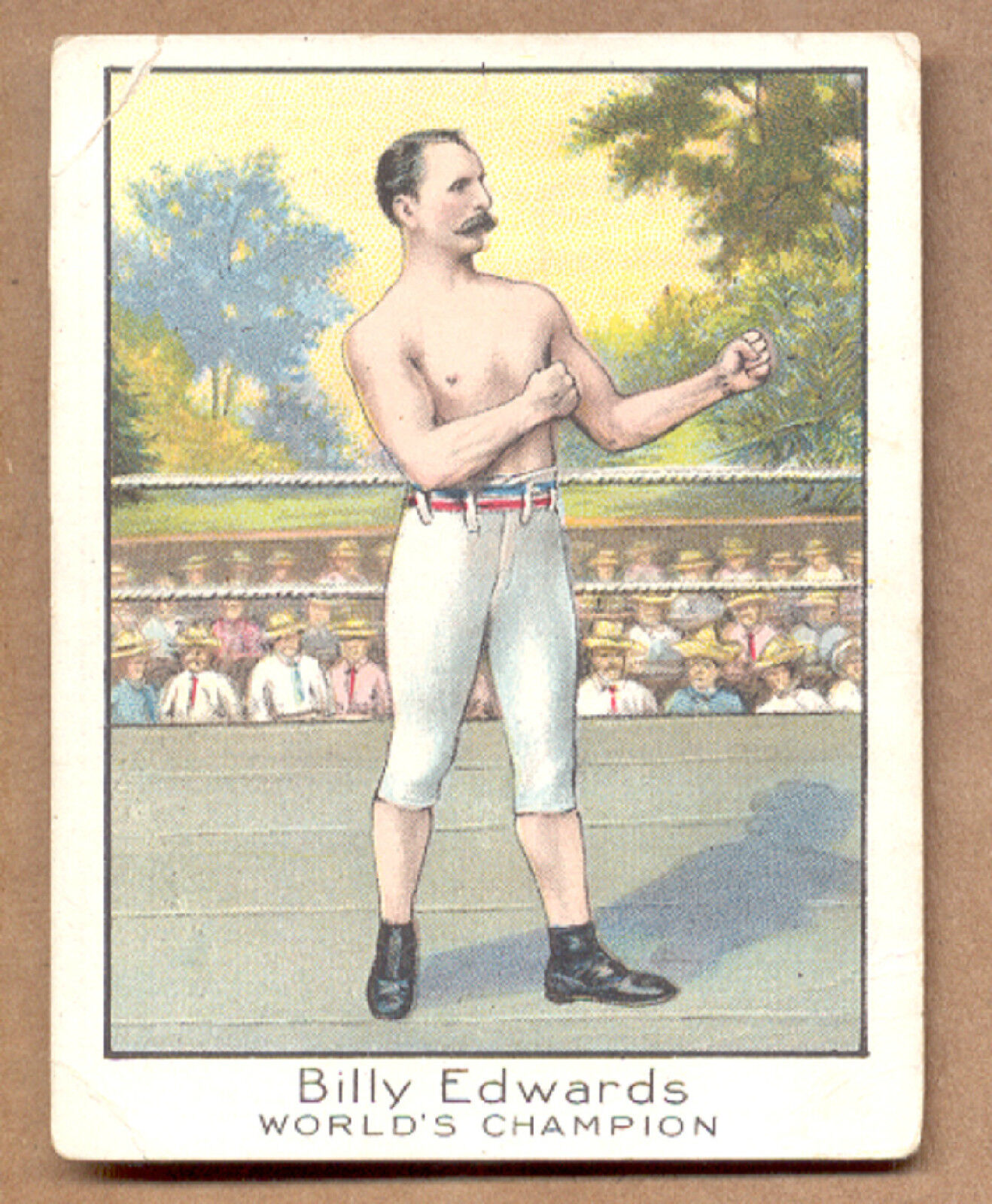 Old Mecca Boxing Cigarette Tobacco Card        Billy Edwards