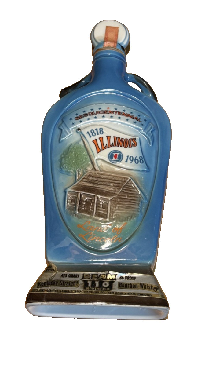 Vintage 1968  James Beam Illinois Sesquicentennial Decanter
