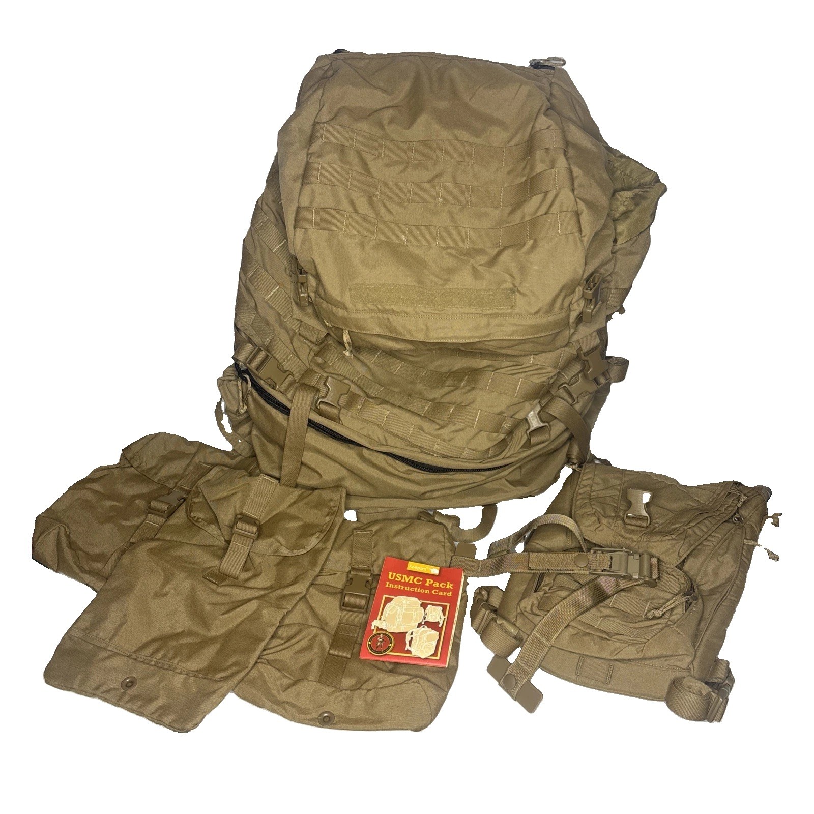 NEW W/ FLAWS* USMC Main Pack Rucksack Backpack Brown Camelback Frame Kwikpoint NEW W/ FLAWS* USMC Main Pack Rucksack Backpack Brown Camelback Frame Kwikpoint