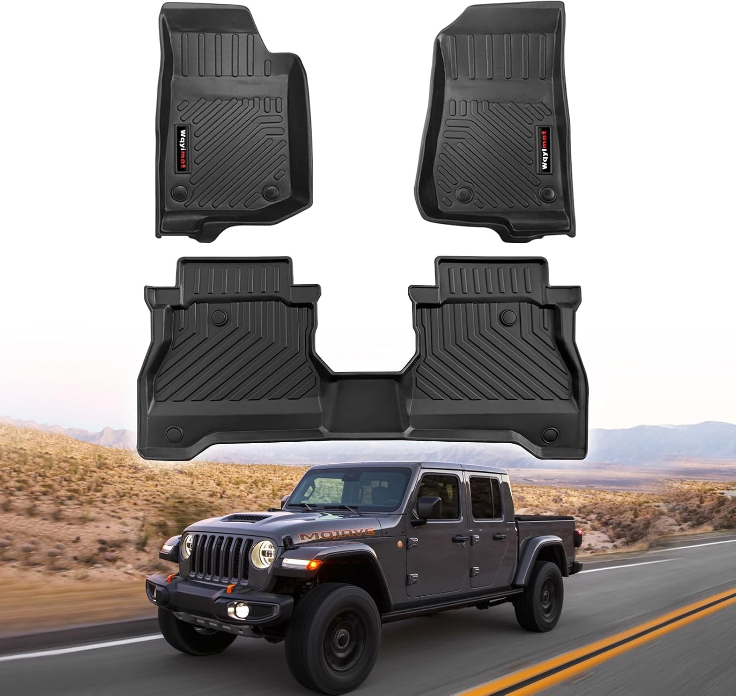 All Weather TPE Floor Mats for 2020-2026 Jeep Gladiator JT Models All Weather TPE Floor Mats for 2020-2026 Jeep Gladiator JT Models