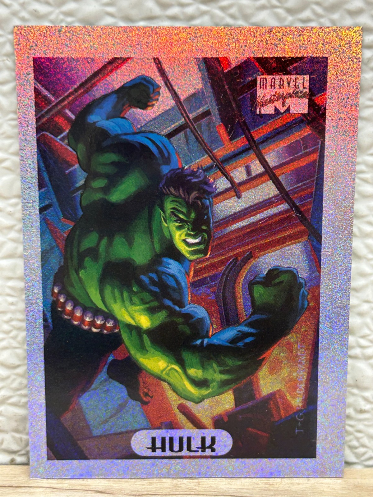 Vintage 1994 Marvel Masterpieces Holofoil Limited Edition Hulk # 4 Vintage 1994 Marvel Masterpieces Holofoil Limited Edition Hulk # 4