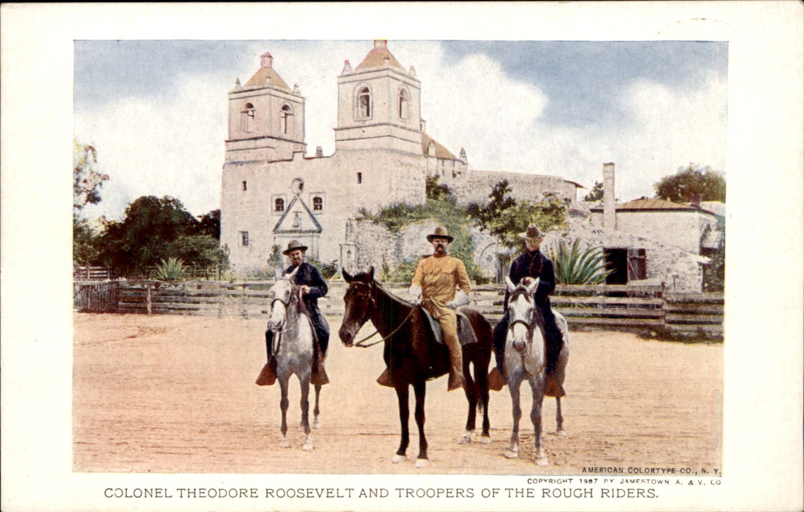 Jamestown VA Theodore Roosevelt & Rough Riders 1907 Exposition SCARCE #68 PC Jamestown VA Theodore Roosevelt & Rough Riders 1907 Exposition SCARCE #68 PC